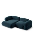 Divano angolare destro Lony Modular Velvet 3 posti Deep Petrol - 250x147x68 cm