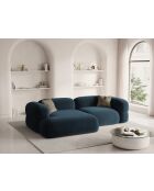 Divano angolare destro Lony Modular Velvet 3 posti Deep Petrol - 250x147x68 cm