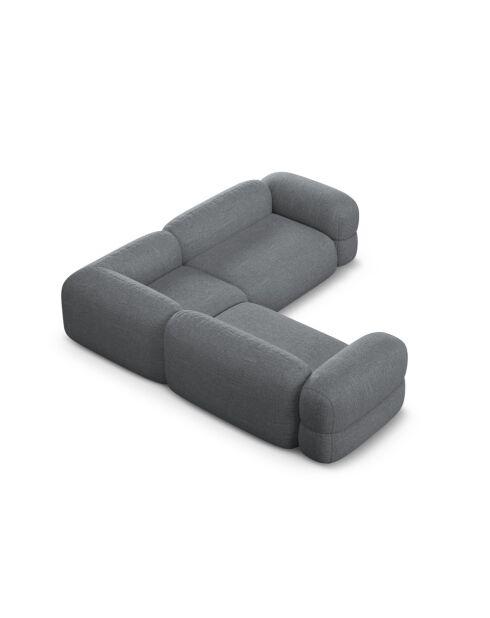 Canapé d'angle symétrique modulable Lony 5 Places Gris - 250x250x68 cm