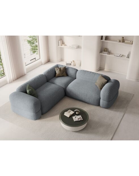 Canapé d'angle symétrique modulable Lony 5 Places Gris - 250x250x68 cm