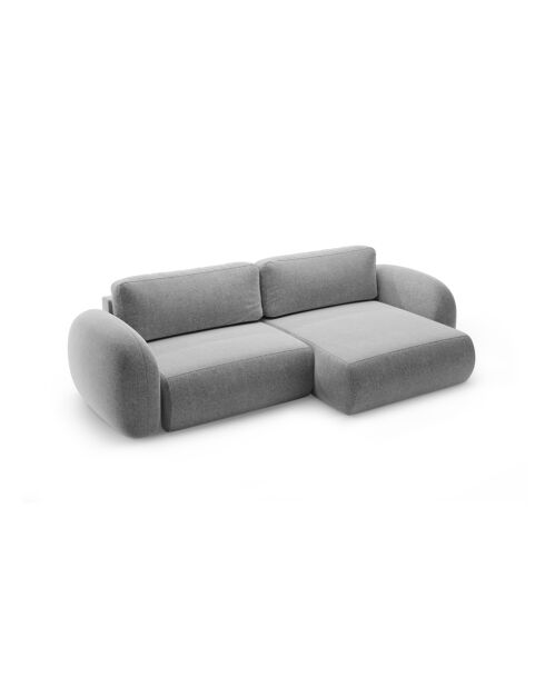 Canapé D'Angle Convertible Avec Rangement Kora 3 Places Gris Clair - 262x149x88 cm