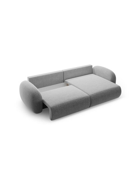 Canapé D'Angle Convertible Avec Rangement Kora 3 Places Gris Clair - 262x149x88 cm