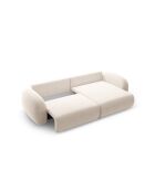 Kora 3-zits lichtbeige converteerbare hoekbank met opbergruimte - 262x149x88 cm