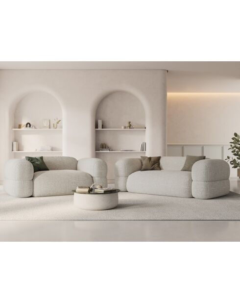 Canapé Lony 3 Places Beige - 210x100x68 cm