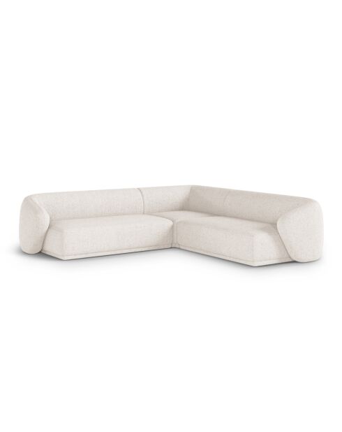 Canapé D'angle Jane 5 Places Beige Clair - 256x256x74 cm