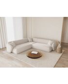 Divano angolare Jane a 5 posti beige chiaro - 256x256x74 cm