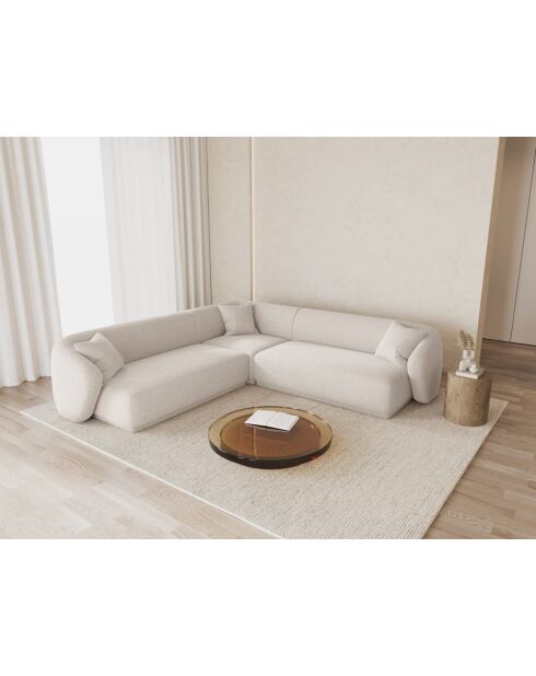 Canapé D'angle Jane 5 Places Beige Clair - 256x256x74 cm
