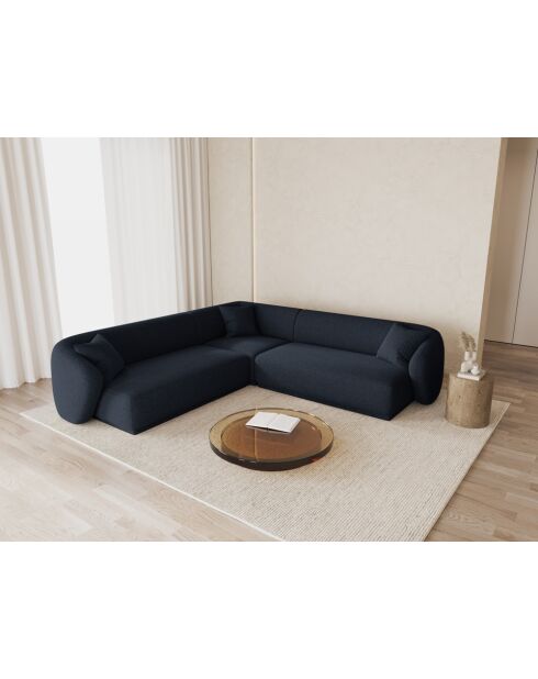 Canapé D'angle Jane 5 Places Bleu Marine - 256x256x74 cm