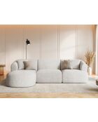 Canapé D'Angle Droit Modulaire Talia 4 Places Beige Clair - 256x156x70 cm