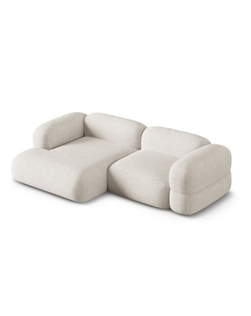 Lony 3-zits beige modulaire hoekbank rechts - 250x147x68 cm