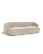 Canapé Velours Jane 4 Places Beige - 246x93x74 cm