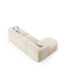 Talia Modulares Ecksofa für 4 Personen, Samt, für rechts, 256 x 156 x 70 cm, hellbeige