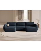 Omkeerbare hoekbank met opbergdoos marineblauw - 362x149x88 cm