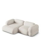 Canapé D'Angle Gauche Modulaire Lony 3 Places Beige - 250x147x68 cm