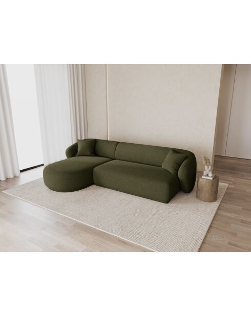 Canapé D'Angle Droit Jane 4 Places Vert - 260x155x74 cm
