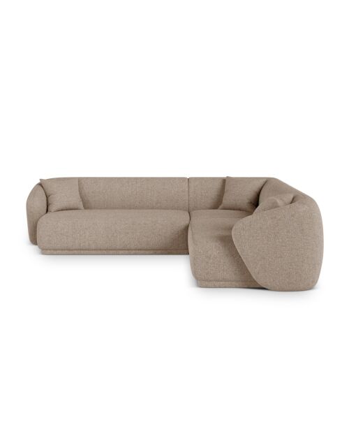 Canapé D'angle Jane 5 Places Cappuccino - 256x256x74 cm