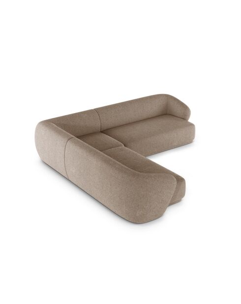 Canapé D'angle Jane 5 Places Cappuccino - 256x256x74 cm
