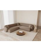 Canapé D'angle Jane 5 Places Cappuccino - 256x256x74 cm