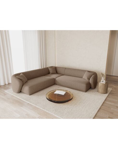 Canapé D'angle Jane 5 Places Cappuccino - 256x256x74 cm