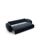 Canapé Convertible Avec Coffre De Rangement Kora 3 Places Bleu Marine - 262x105x88 cm