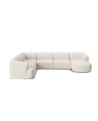 Talia Modulares Ecksofa mit Panoramablick für links, für 7 Personen, 330 x 255 x 70 cm, hellbeige
