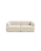 Talia Modulaire 3-zitsbank van lichtbeige fluweel - 220x90x70 cm