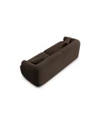 Canapé Modulaire Velours Talia 3 Places Chocolat - 220x90x70 cm