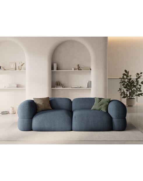 Canapé Modulaire Lony 4 Places Bleu Foncé - 250x100x68 cm