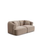Divano modulare Talia a 2 posti in velluto beige scuro - 180x90x70 cm