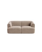 Divano modulare Talia a 2 posti in velluto beige scuro - 180x90x70 cm