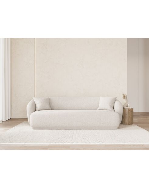 Canapé Jane 3 Places Beige Clair - 220x93x74 cm