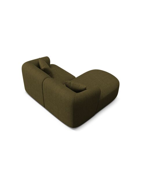 Canapé D'Angle Gauche Modulaire Talia 3 Places Vert - 180x156x70 cm