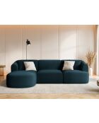 Divano angolare sinistro modulare Talia Petrol Deep Petrol a 4 posti - 256x156x70 cm