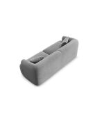 Divano modulare Talia a 3 posti in velluto grigio - 220x90x70 cm