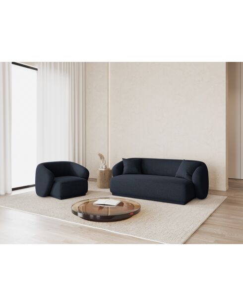 Fauteuil Jane 1 Place Bleu Marine - 93x90x74 cm