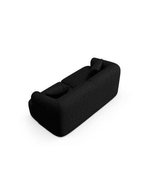 Talia 2-zitsbank, zwart, modulair, 180x90x70 cm