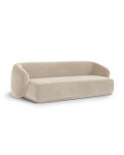 Jane Samtsofa 3-Sitzer Beige - 220x93x74 cm