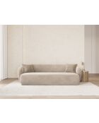 Jane Samtsofa 3-Sitzer Beige - 220x93x74 cm