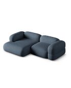 Lony Modular linkerhoekbank 3-zits donkerblauw - 250x147x68 cm