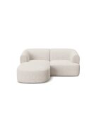 Canapé D'Angle Gauche Modulaire Talia 3 Places Beige Clair - 180x156x70 cm