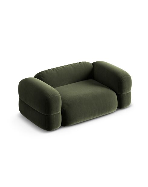 Canapé Velours Lony 2 Places Vert - 180x100x68 cm