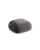 Pouf lungo a 1 posto in velluto grigio - 95x95x40 cm