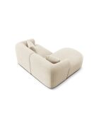 Canapé D'Angle Droit Velours Modulable Talia 3 Places Beige Clair - 180x156x70 cm