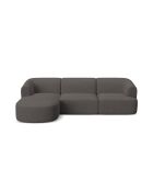 Canapé D'Angle Droit Modulaire Talia 4 Places Gris - 256x156x70 cm