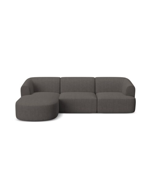 Talia 4-zits grijze modulaire hoekbank rechts - 256x156x70 cm