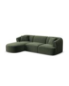 Talia Modulares Ecksofa aus Samt für 4 Personen, grün, 256 x 156 x 70 cm