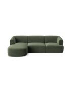 Talia Modulares Ecksofa aus Samt für 4 Personen, grün, 256 x 156 x 70 cm