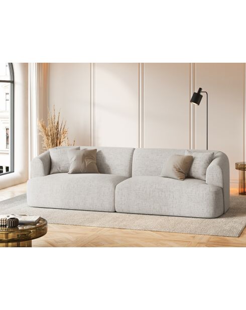 Canapé Modulaire Talia 4 Places Beige Clair - 255x90x70 cm