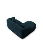 Canapé D'Angle Droit Velours Modulable Talia 3 Places Pétrole Profond - 180x156x70 cm