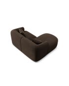 Canapé D'Angle Droit Velours Modulable Talia 3 Places Chocolat - 180x156x70 cm